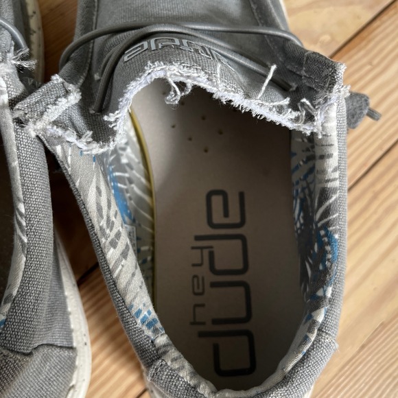 Hey Dude Wally Stretch Iron Gray Men's Casual Loafer Shoes Comfort Slip On - Picture 5 of 9